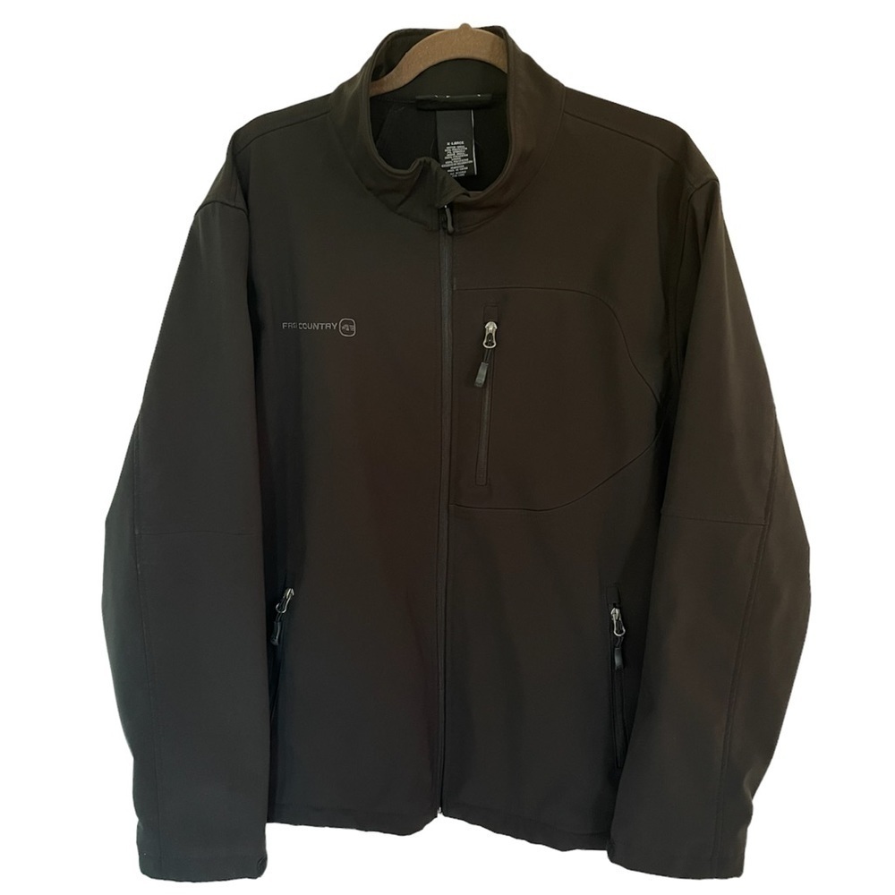 𝅺Free Country Men's Black Base Camp Soft shell Jacket in XL - Picture 3 of 16